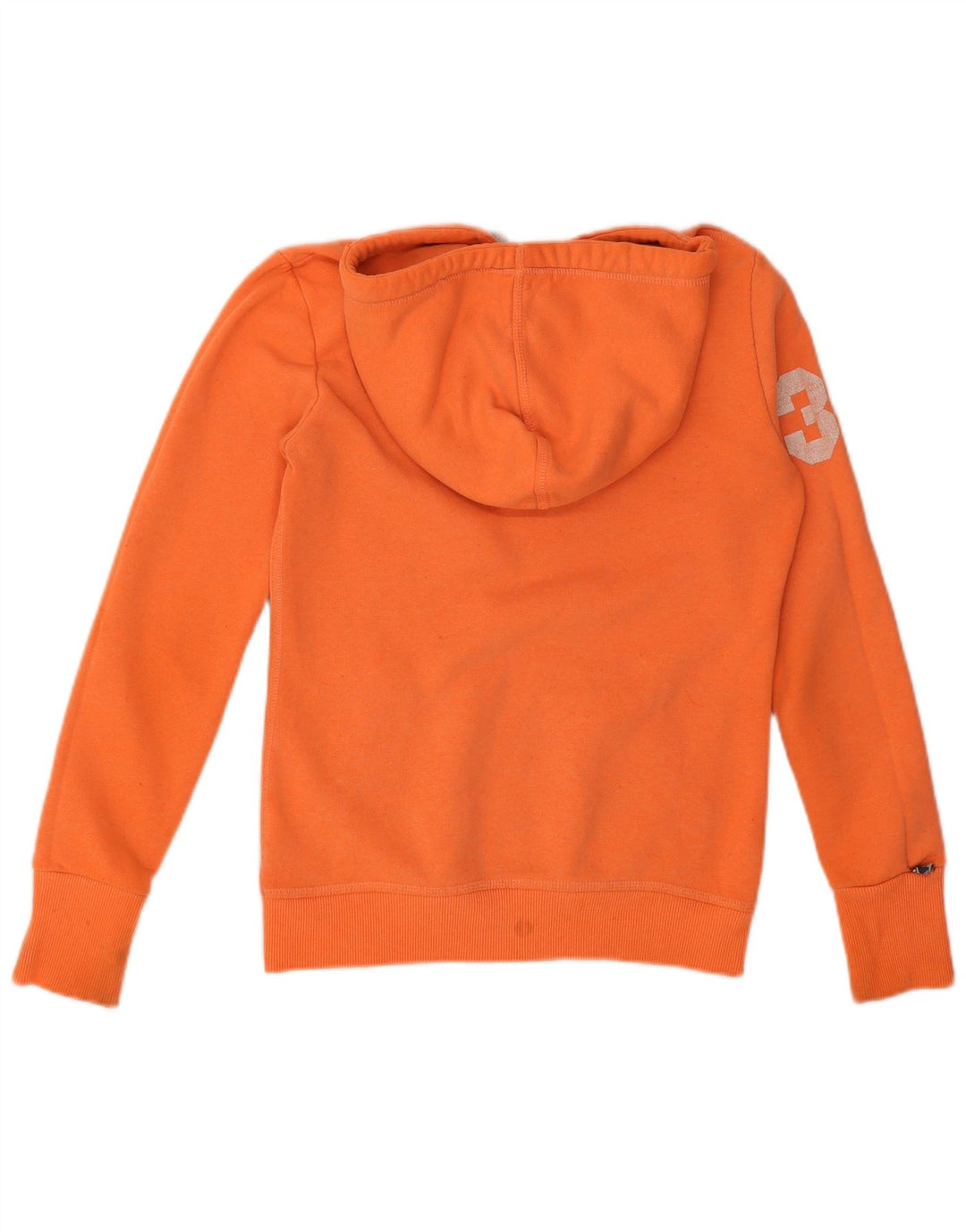 Superdry Pull à capuche graphique pour femme UK 10 Small Orange Polyester