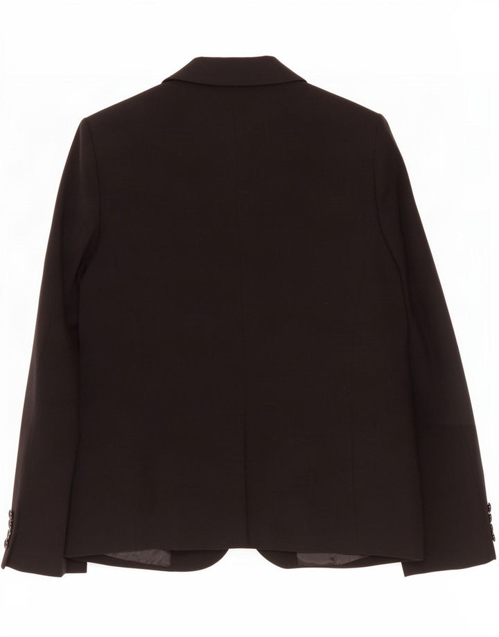 Marks & Spencer Veste blazer à 1 bouton pour femme UK 10 Small Noir Polyester