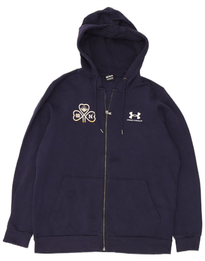 Under Armour Sweat à Capuche Graphic Zip Homme Bleu Marine Moyen Coton