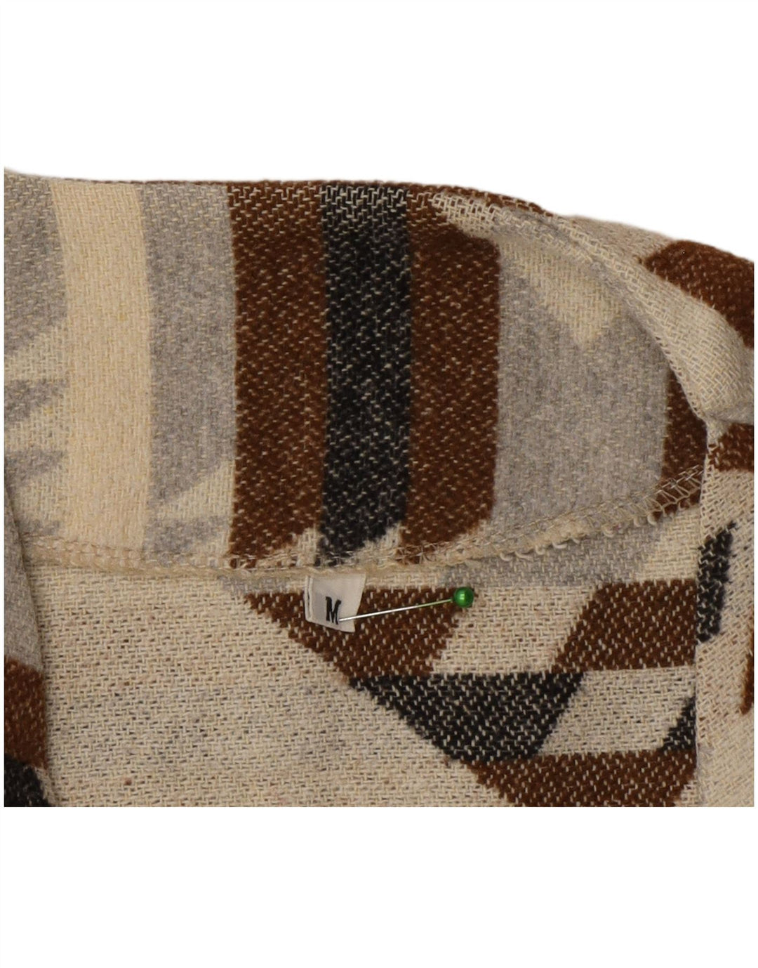 vintage Mens Cardigan Sweater Moyen Multicolore Géométrique Aztèque