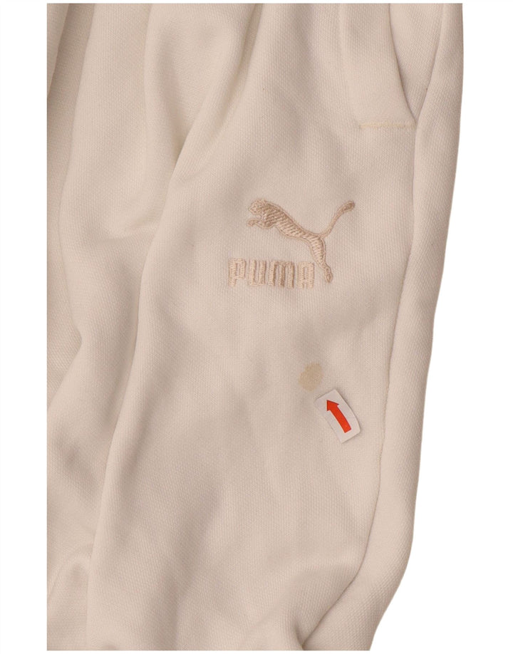 PUMA Pantalon de survêtement pour homme en coton blanc Taille L