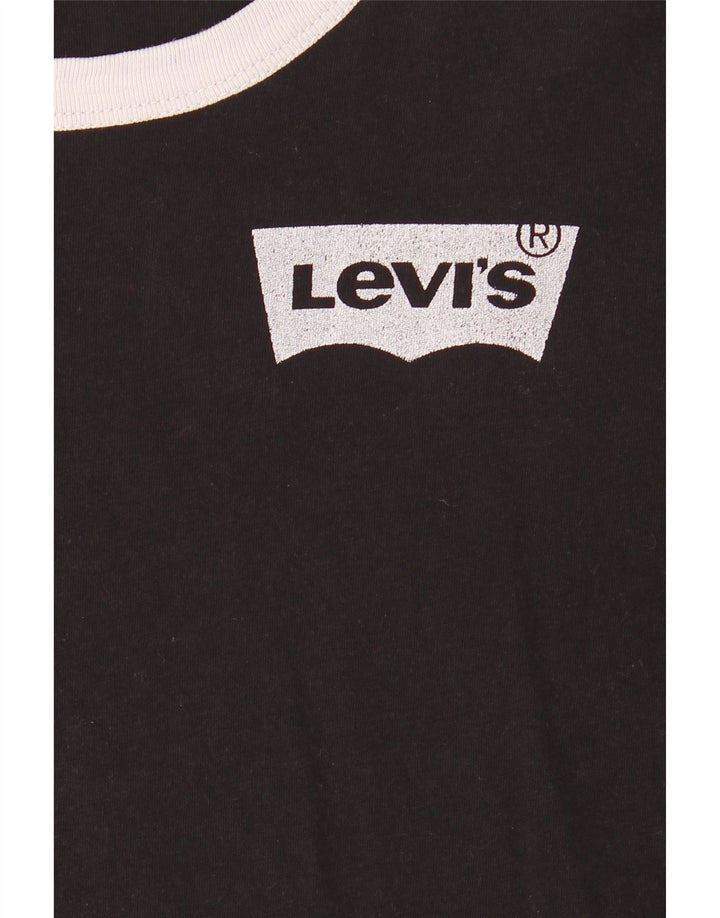 Levi's T-Shirt Femme UK 14 Medium Noir Colourblock