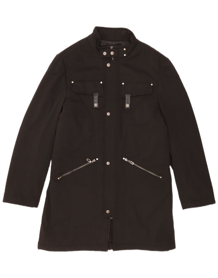 vintage Mens Overcoat IT 50 Grand Noir Polyester