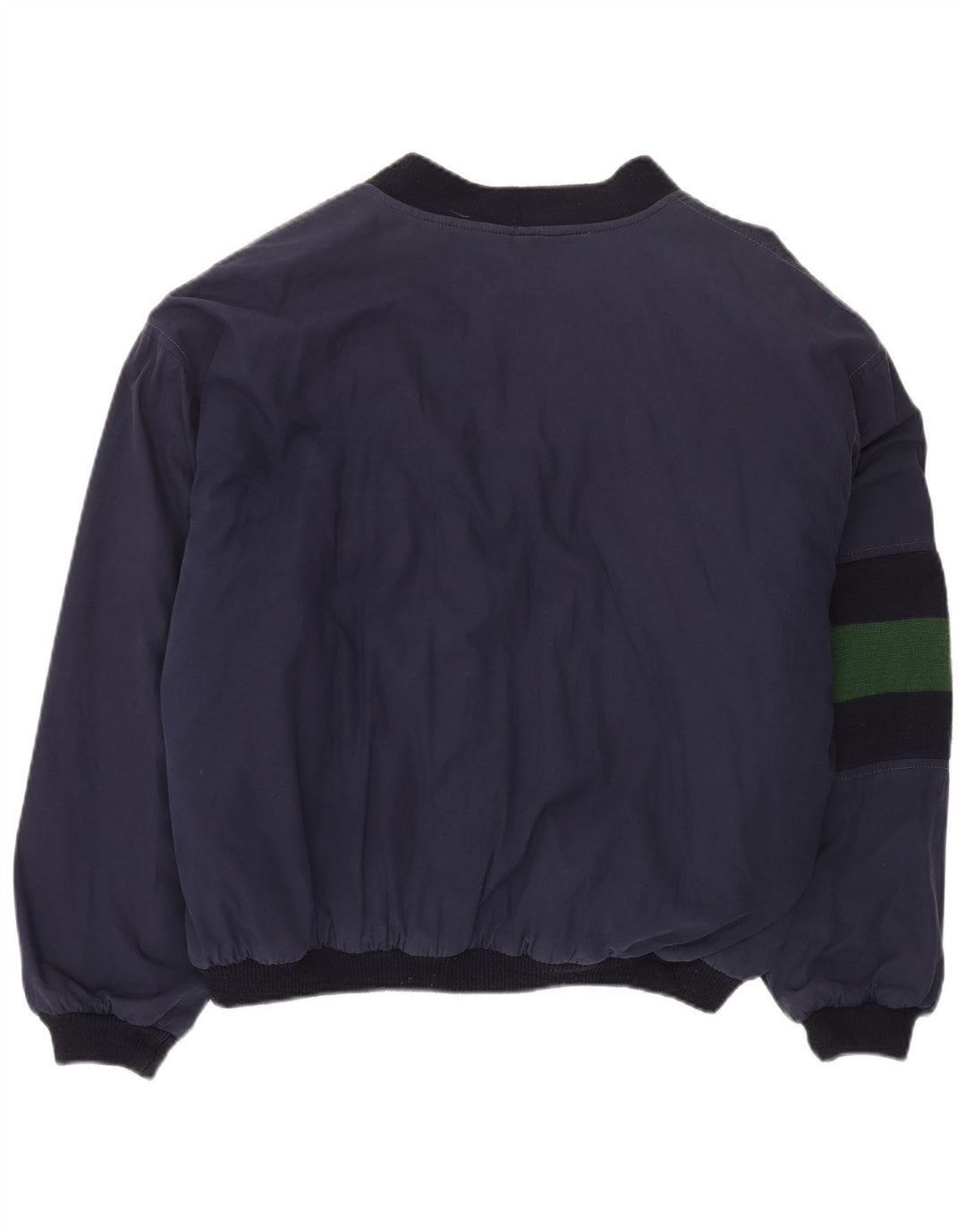 VINTAGE Veste Bomber Homme UK 42 XL Bleu Marine Colourblock