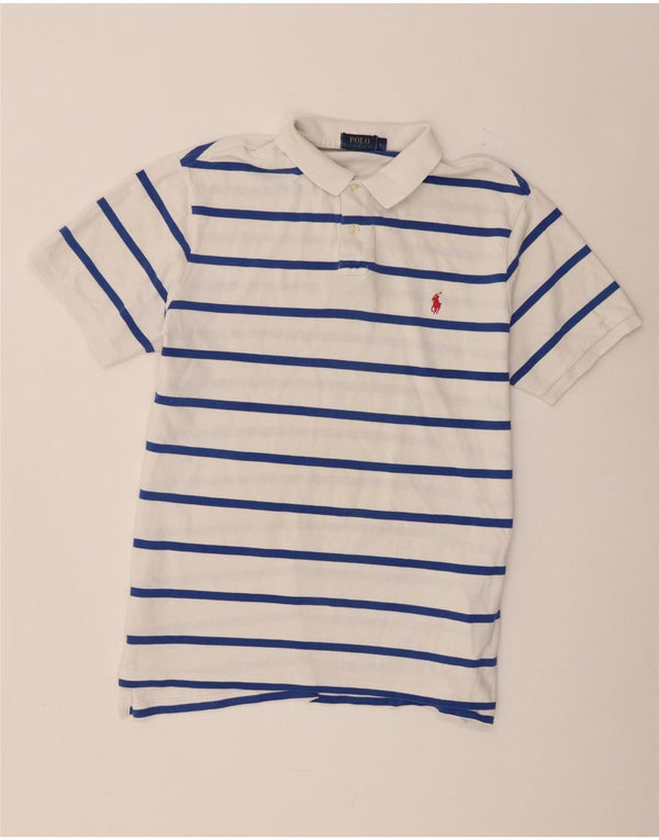 Polo Ralph Lauren Mens Shirt XL White Striped Cotton