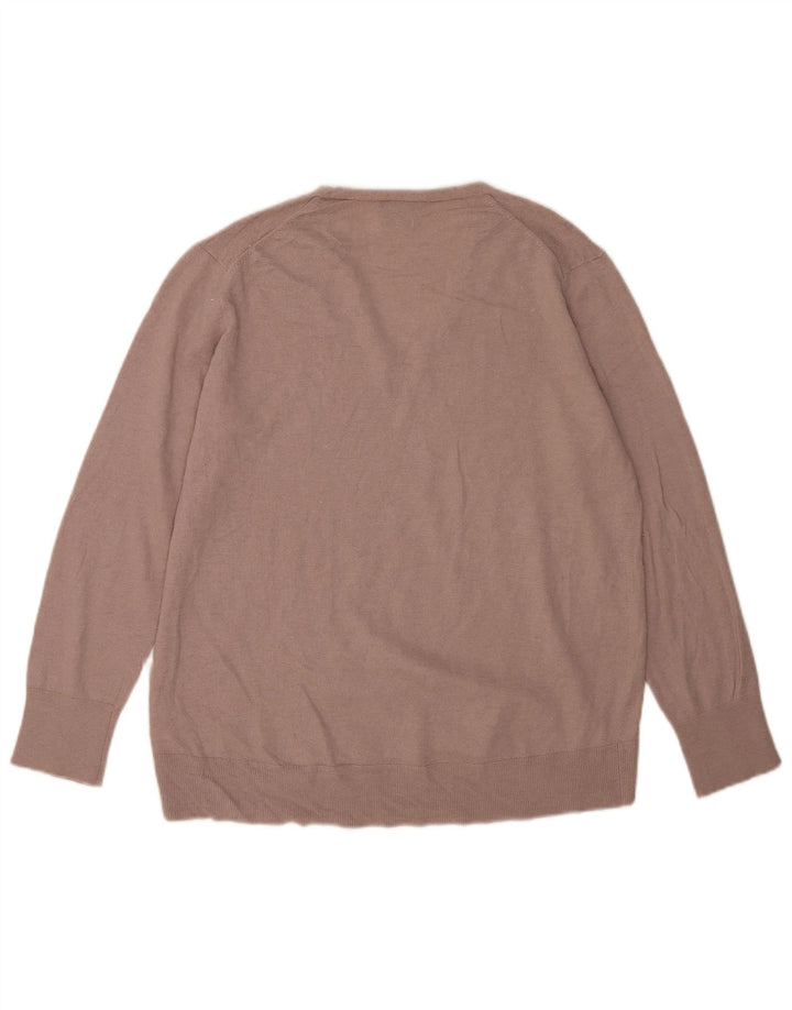 Massimo Dutti Pull col V en laine marron moyen pour homme
