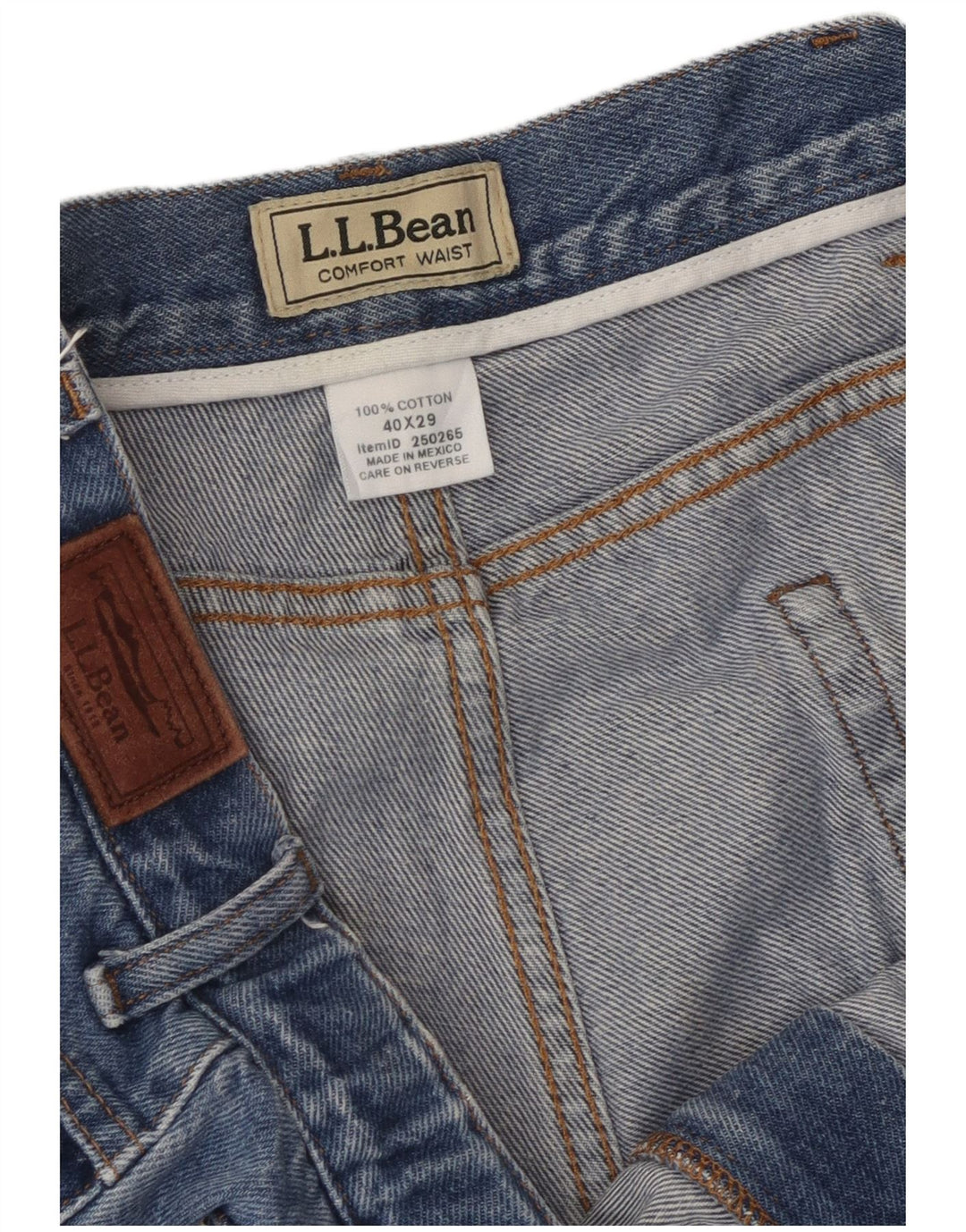 L.L.Bean Jean droit homme W40 L29 bleu coton