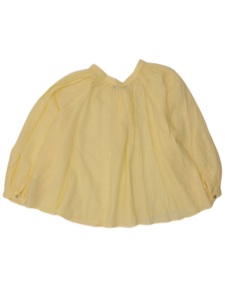 Zara Chemisier surdimensionné à manches longues pour femme UK 14 Jaune moyen