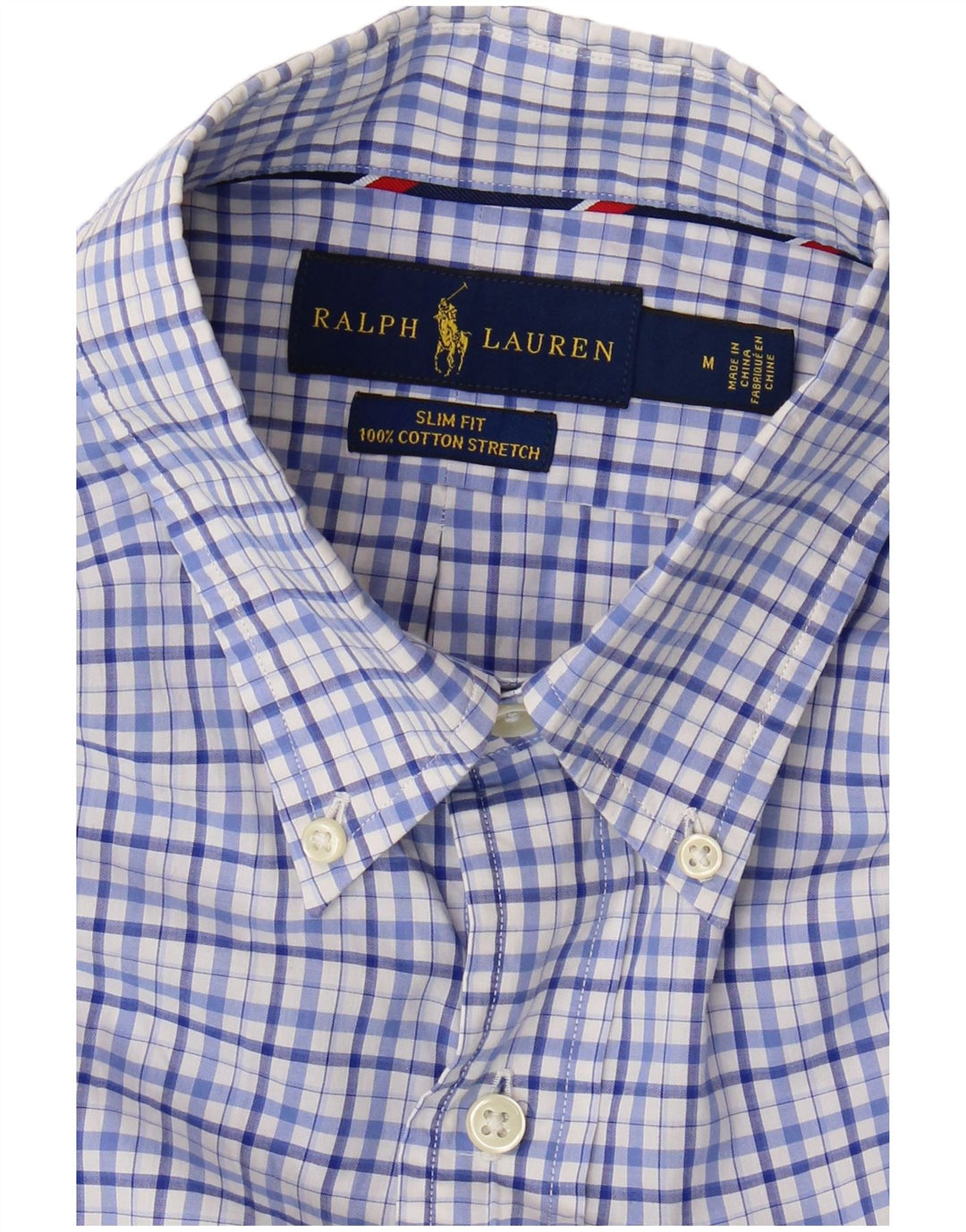 Ralph Lauren Chemise Slim Fit Homme Bleu Moyen Carreaux Coton