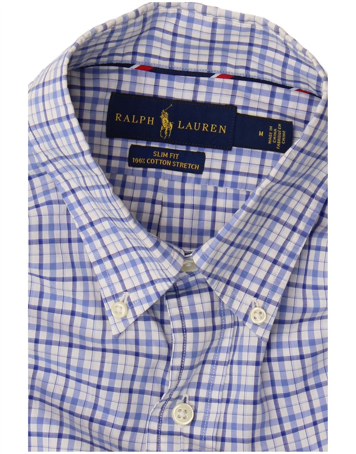 Ralph Lauren Chemise Slim Fit Homme Bleu Moyen Carreaux Coton
