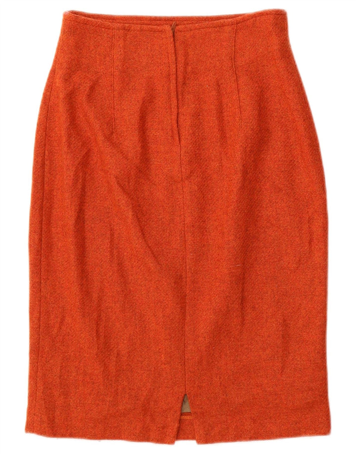 Mazzonetto Jupe Crayon Taille Haute Femme IT 42 Medium W24 Laine Orange