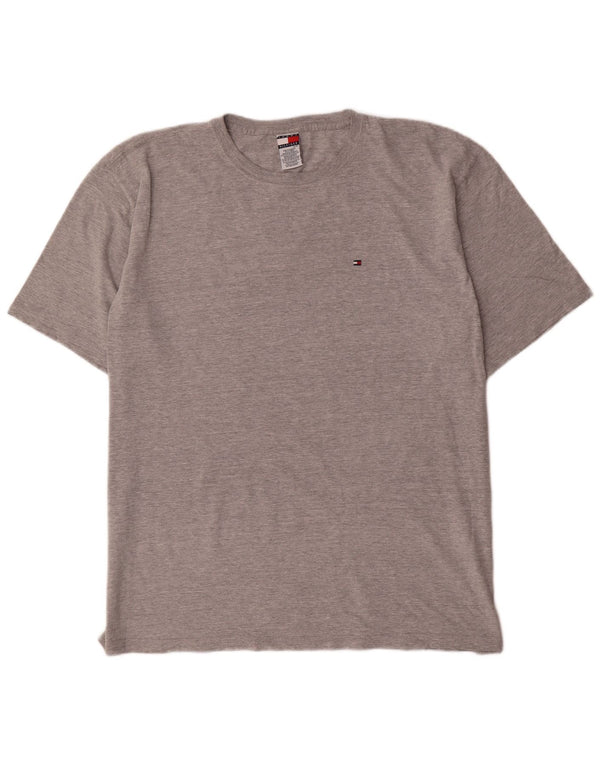 Tommy Hilfiger T-Shirt Homme Top XL Gris Coton