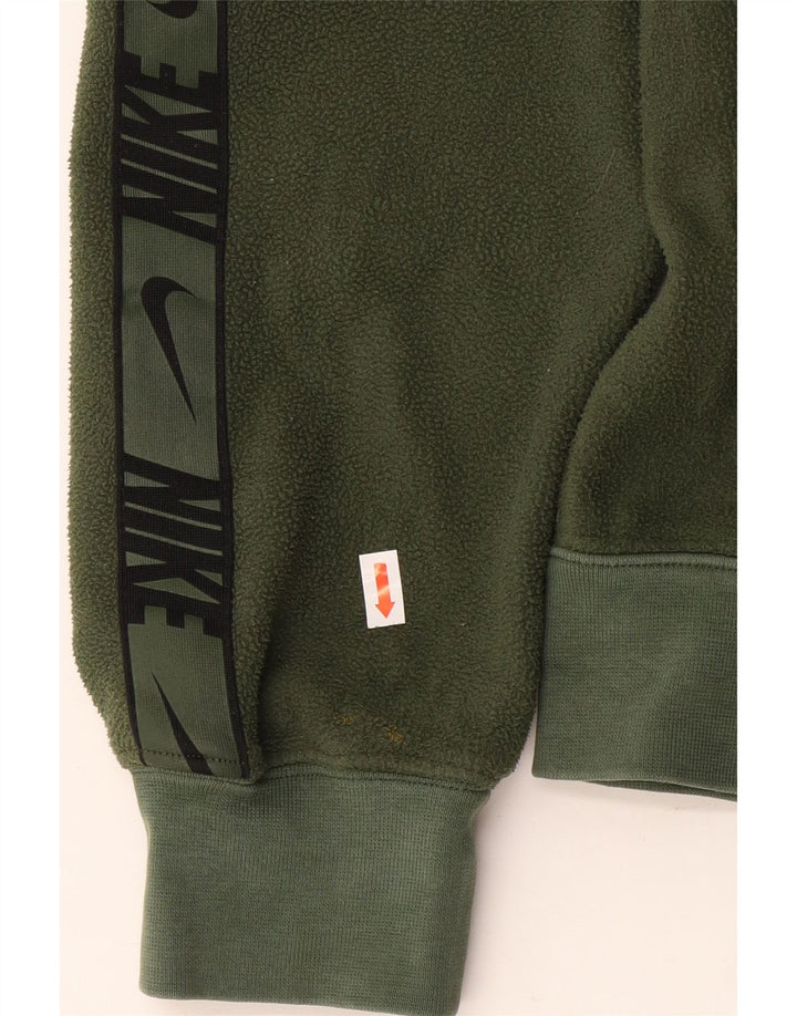 NIKE Pull polaire à capuche Therma-Fit Graphic pour homme XS Vert Polyester