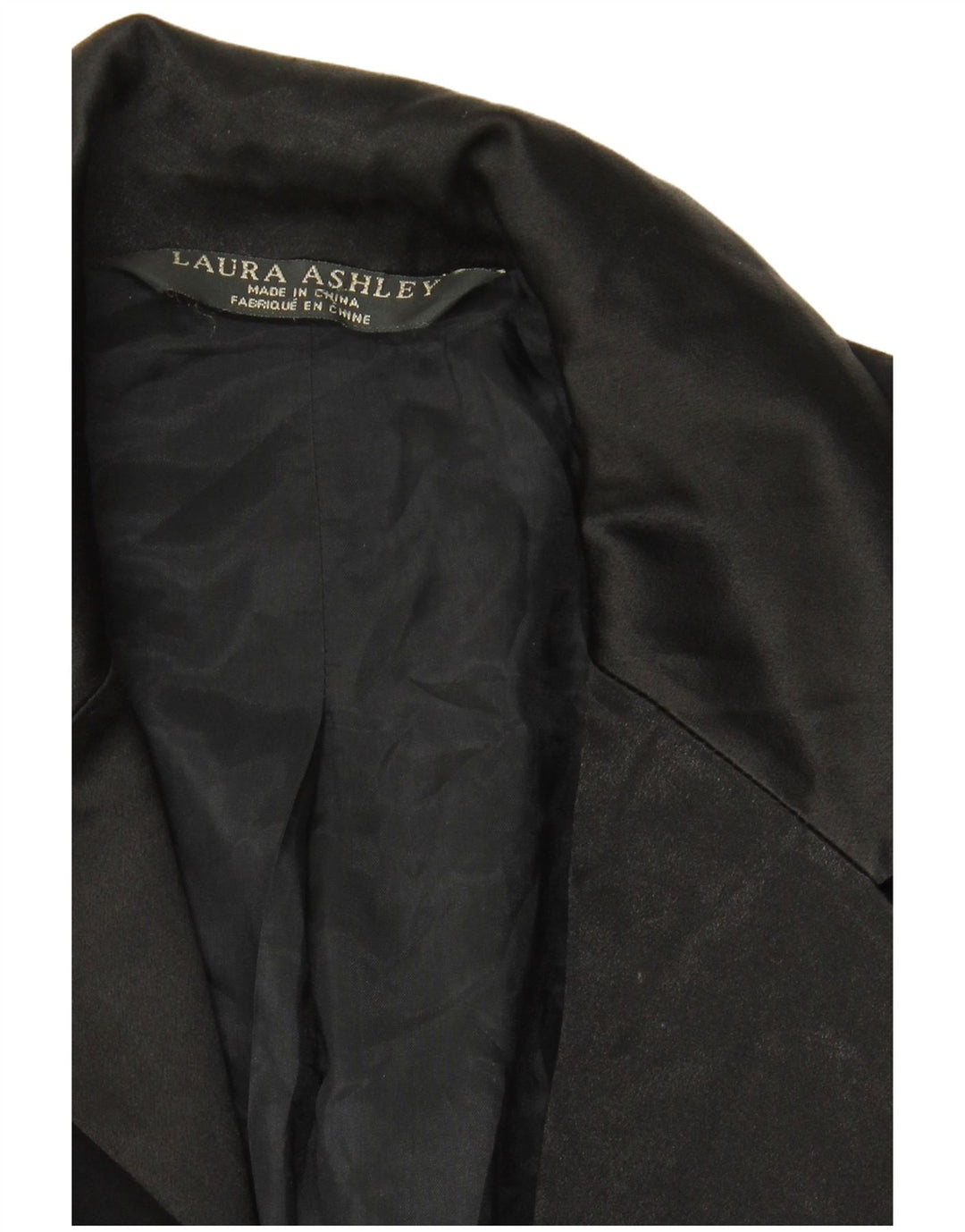 Laura Ashley Veste blazer à 1 bouton pour femme UK 12 Noir moyen