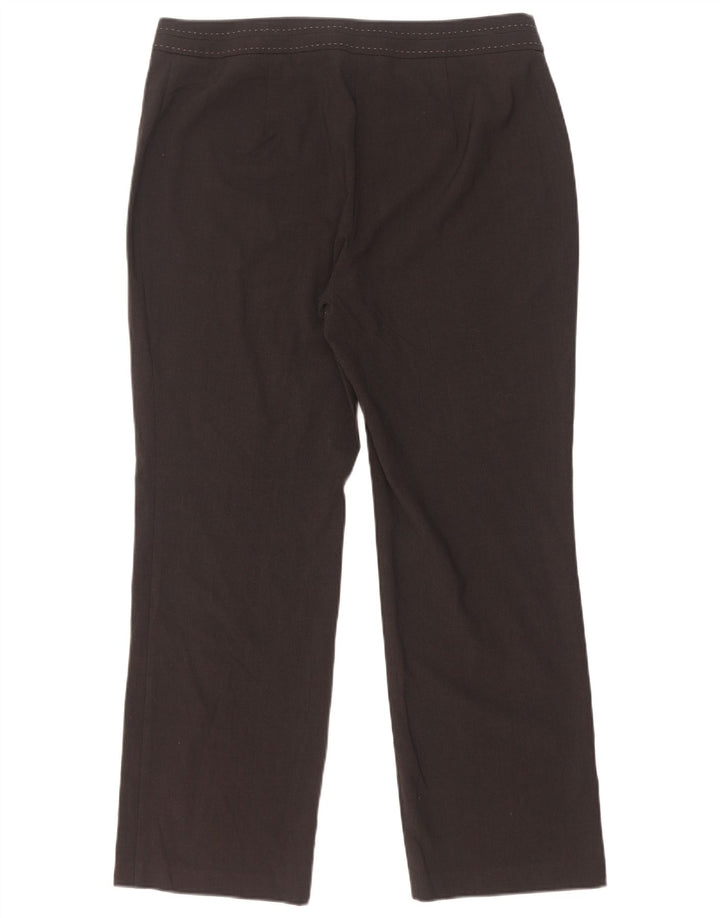 Marks & Spencer Pantalon décontracté droit pour femme W34 L29 Gris Polyester