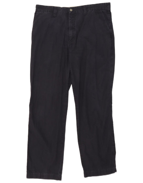 Dockers Mens Khakis Straight Chino Trousers W38 L32 Navy Blue Cotton