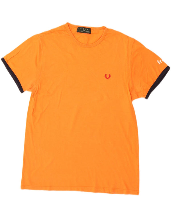 Fred Perry T-Shirt Homme Orange Moyen Coton