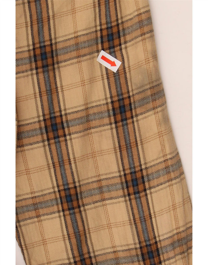 Guess Chemise en flanelle pour homme en coton à petits carreaux beige
