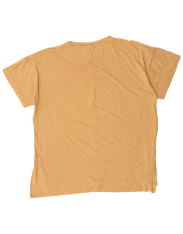 Reebok T-shirt graphique pour femme UK 20/22 XL Beige Coton