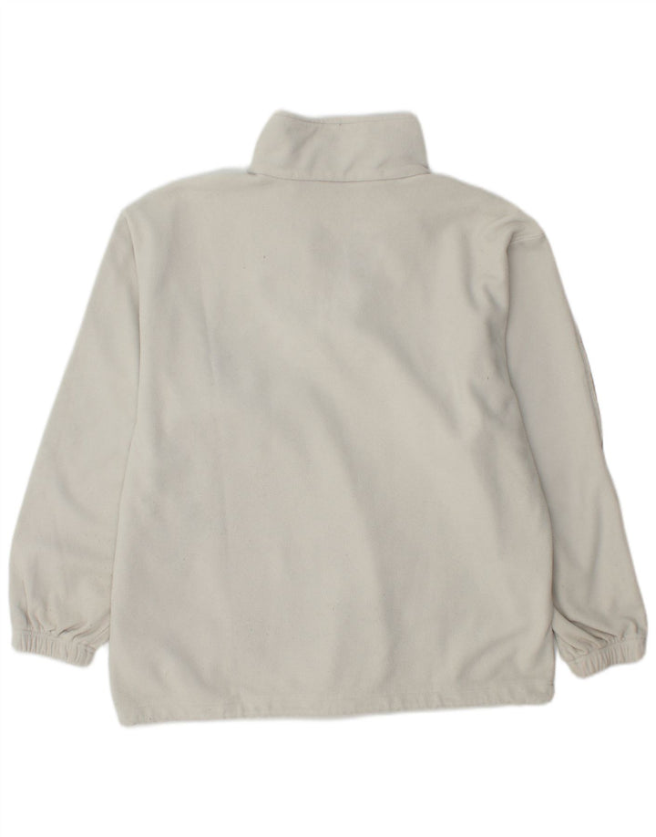 Kappa Pull polaire à col zippé pour homme Large en polyester blanc cassé