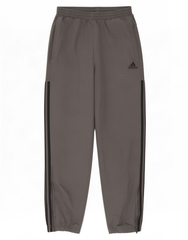 Adidas Mens Tracksuit Trousers Joggers Medium Grey Polyester