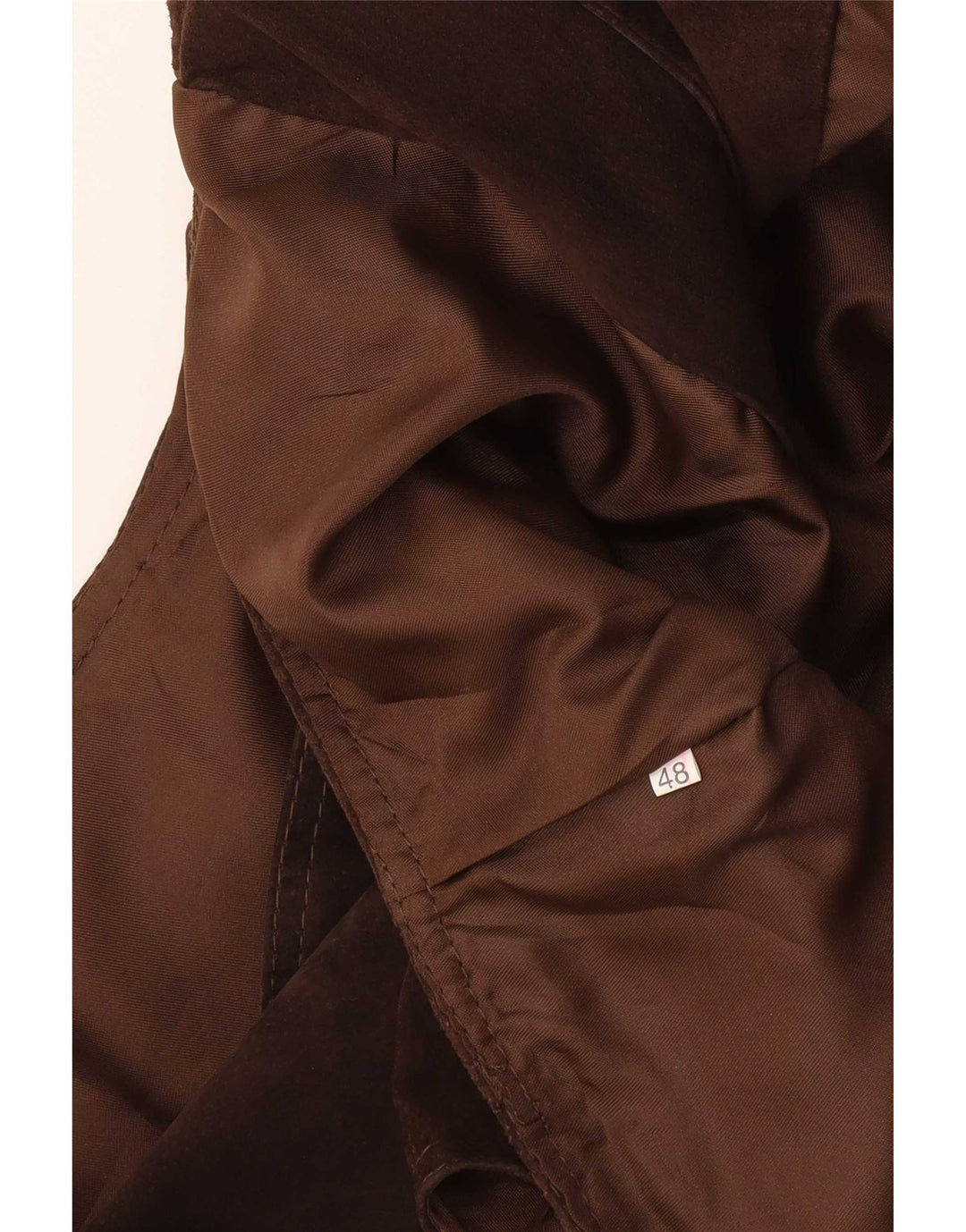 gilet en daim femme vintage IT 48 XL Marron
