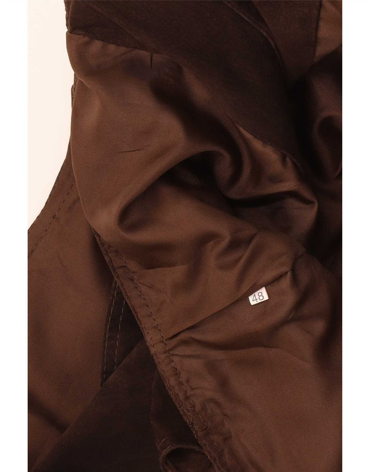 gilet en daim femme vintage IT 48 XL Marron