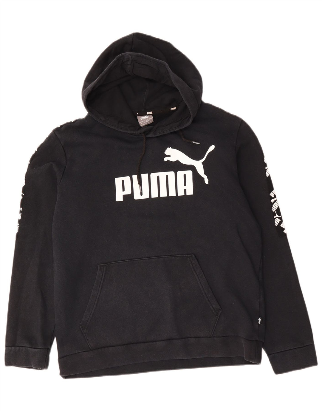 Puma Pull à Capuche Graphique Homme Noir Moyen Coton