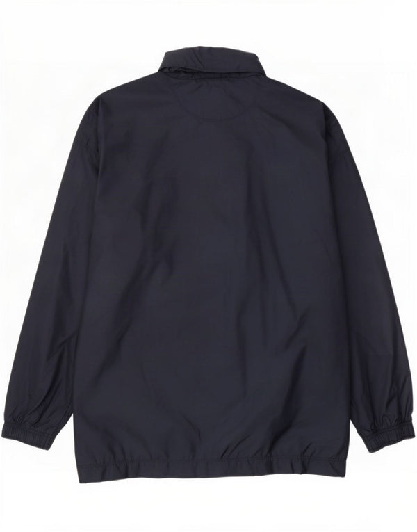 Reebok Veste de pluie à capuche pour homme UK 38 Medium Bleu marine Colorblock Nylon