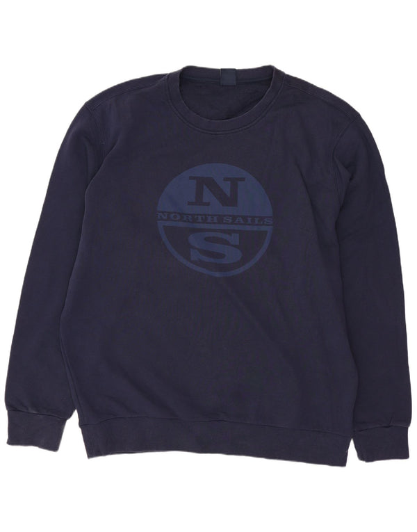 North Sails Sweat-shirt graphique pour homme en coton bleu marine 3XL
