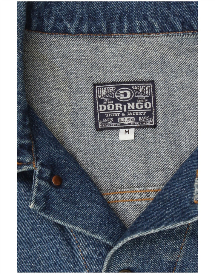 Doringo Veste en jean pour homme UK 38 Bleu moyen Coton