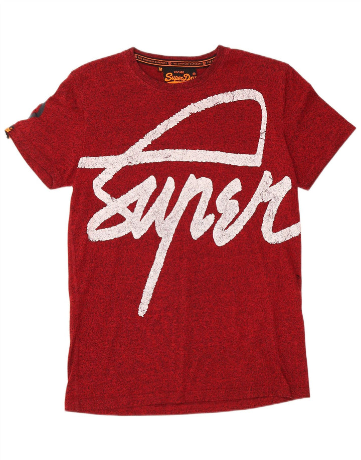 SUPERDRY T-Shirt Graphique Homme Rouge Moyen Coton