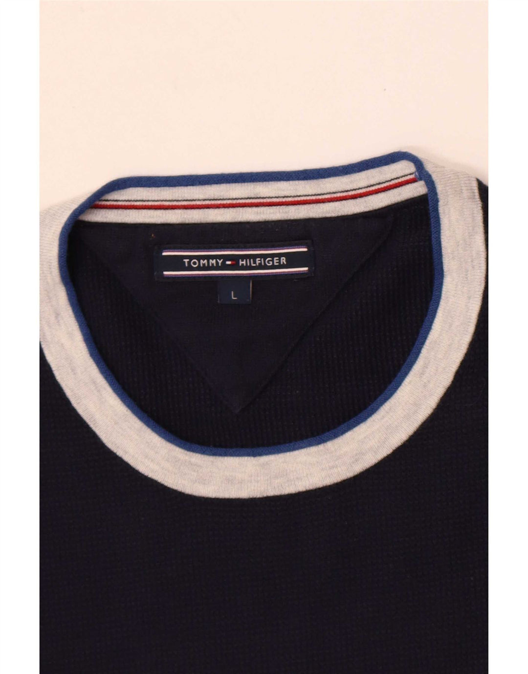 Tommy Hilfiger Haut à manches longues pour homme Bleu marine Colourblock
