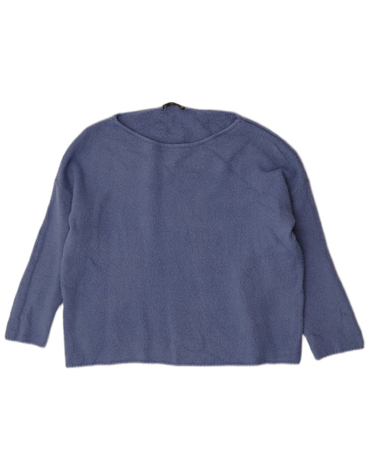 Zara Pull col bateau pour femme UK 14 Bleu moyen