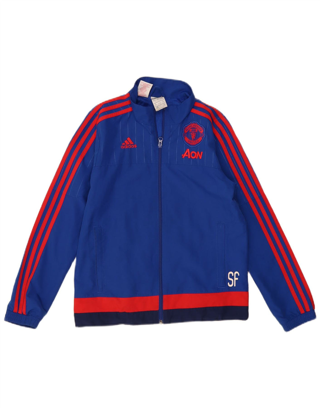 ADIDAS Veste de survêtement Manchester United pour garçon 11-12 ans Bleu