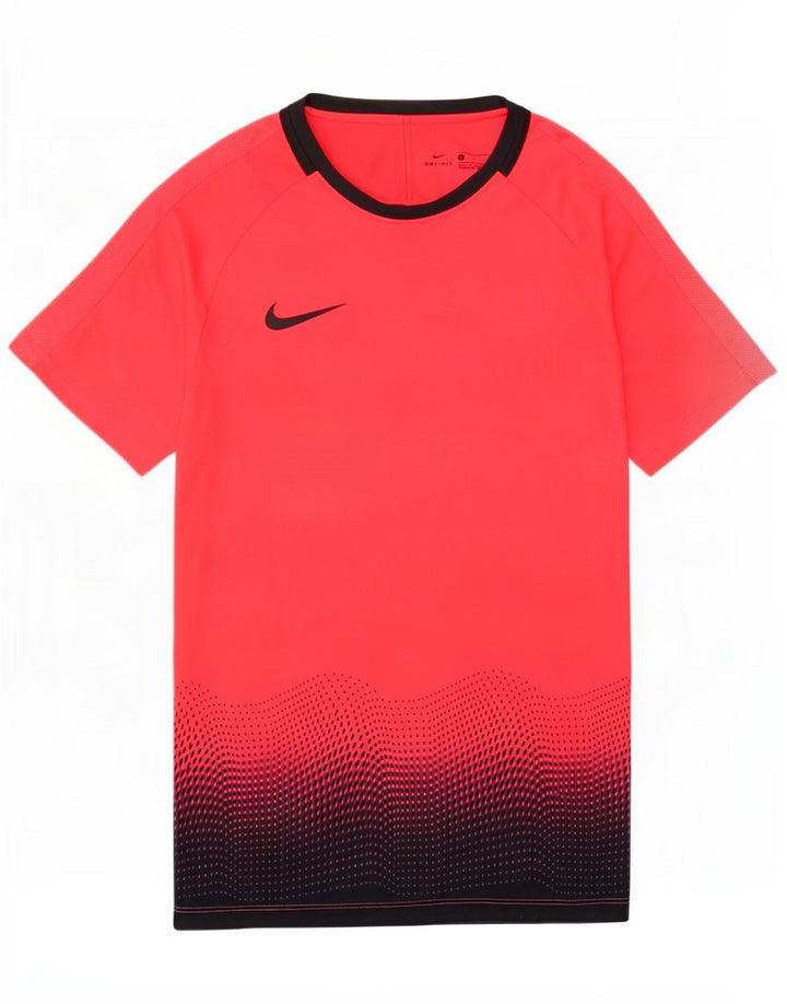 Nike Hommes Dri Fit T-Shirt Haut Petit Rouge Colorblock