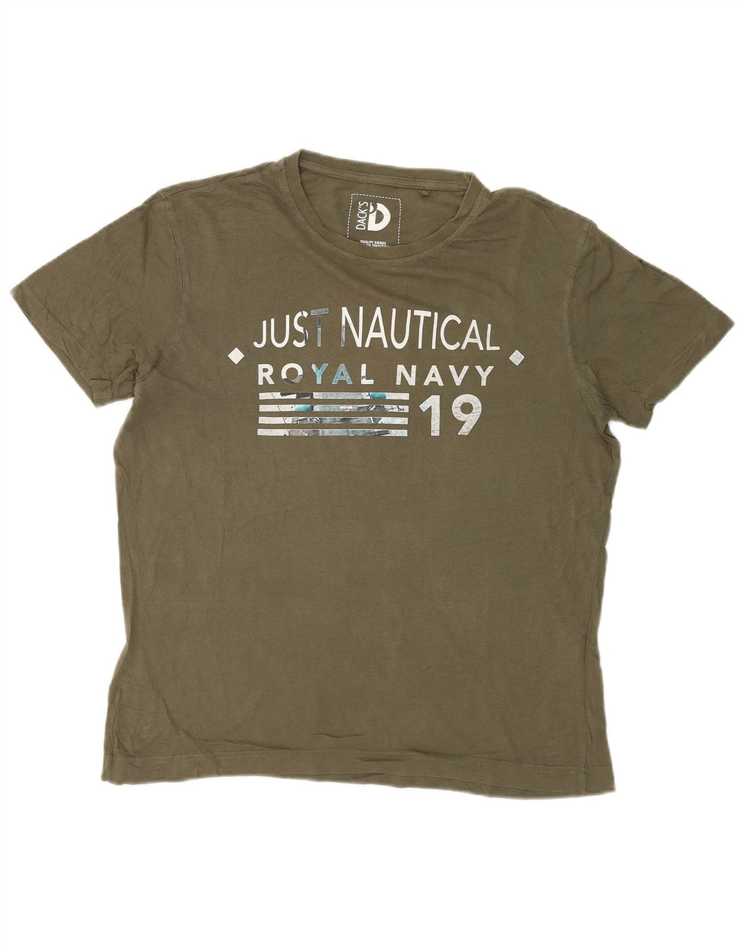 Dack's T-Shirt Graphique Homme Petit Kaki Coton