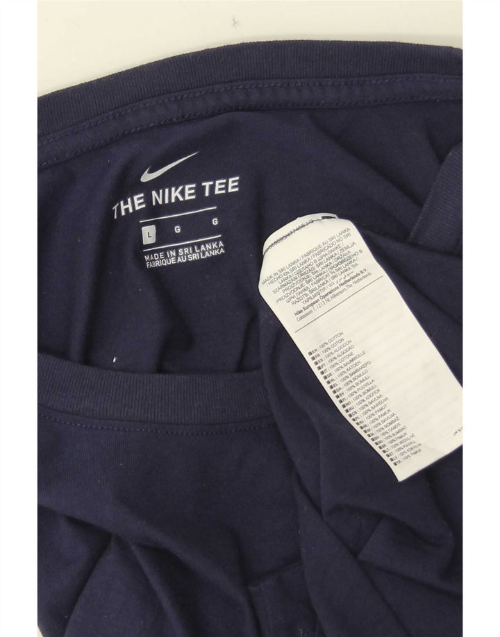 Nike T-shirt pour homme en coton bleu marine Taille L
