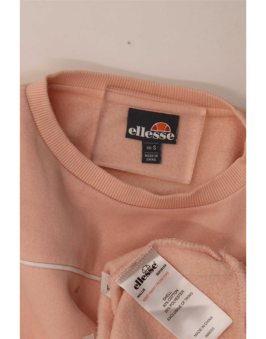 Ellesse Sweat-shirt surdimensionné graphique pour femme UK 10 Small Orange
