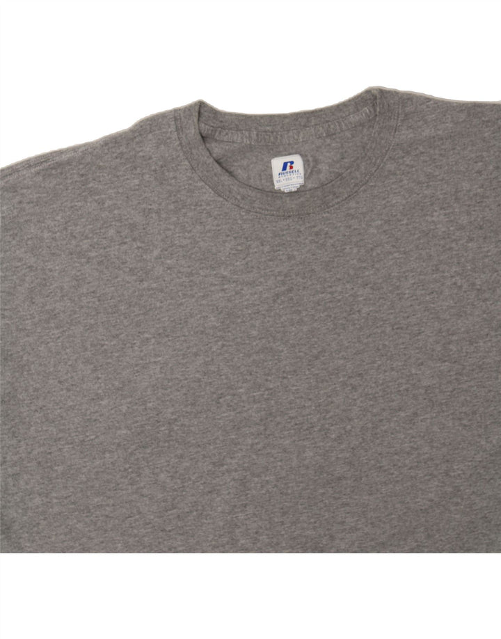 RUSSELL ATHLETIC Mens T-Shirt Top 2XL Grey Cotton Vintage Russell Athletic and Second-Hand Russell Athletic from Messina Hembry 
