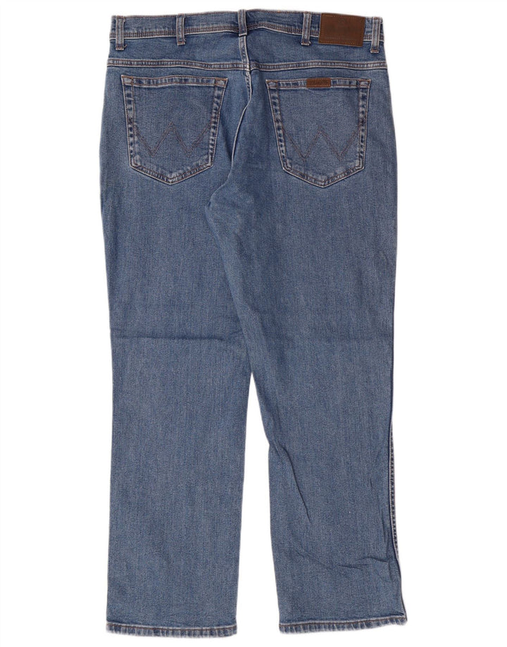 WRANGLER Jean droit homme W36 L30 bleu coton