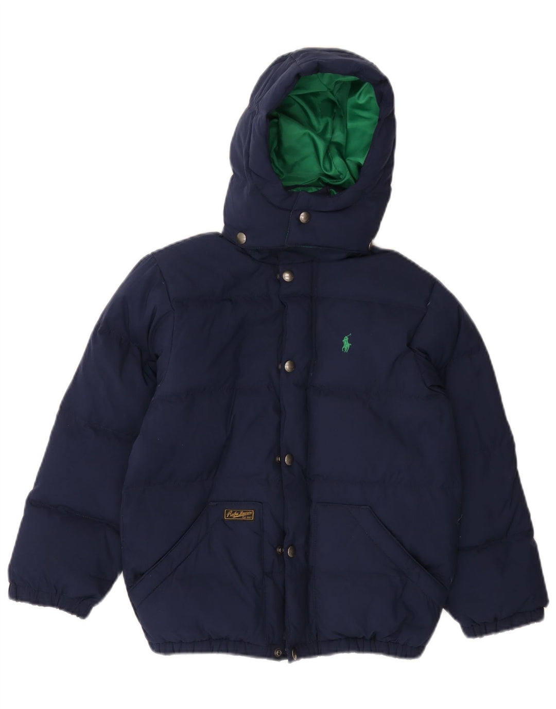 POLO RALPH LAUREN Veste matelassée à capuche pour garçon 7-8 ans Small Bleu marine