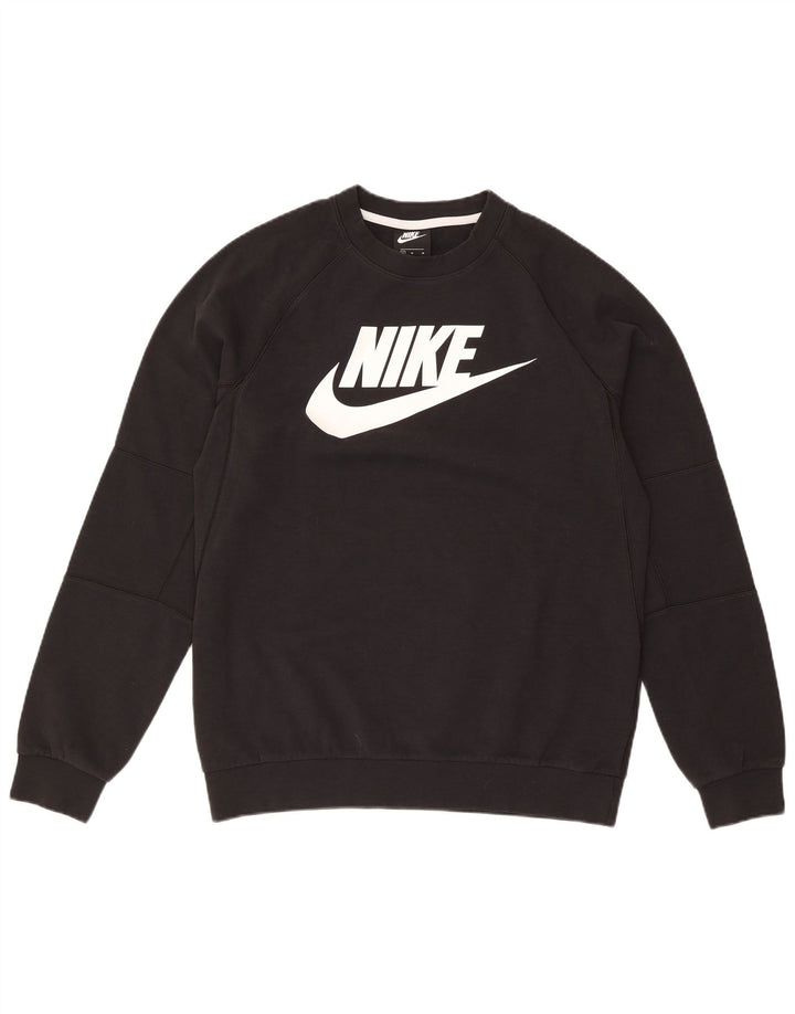 Nike Sweat-shirt graphique en coton noir moyen pour homme