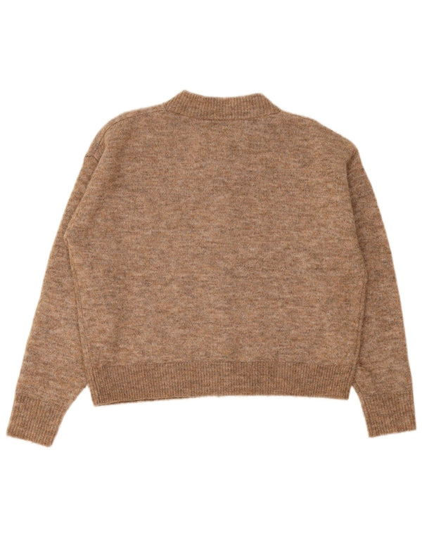 French Connection Cardigan pour femme UK 44 Marron moyen moucheté