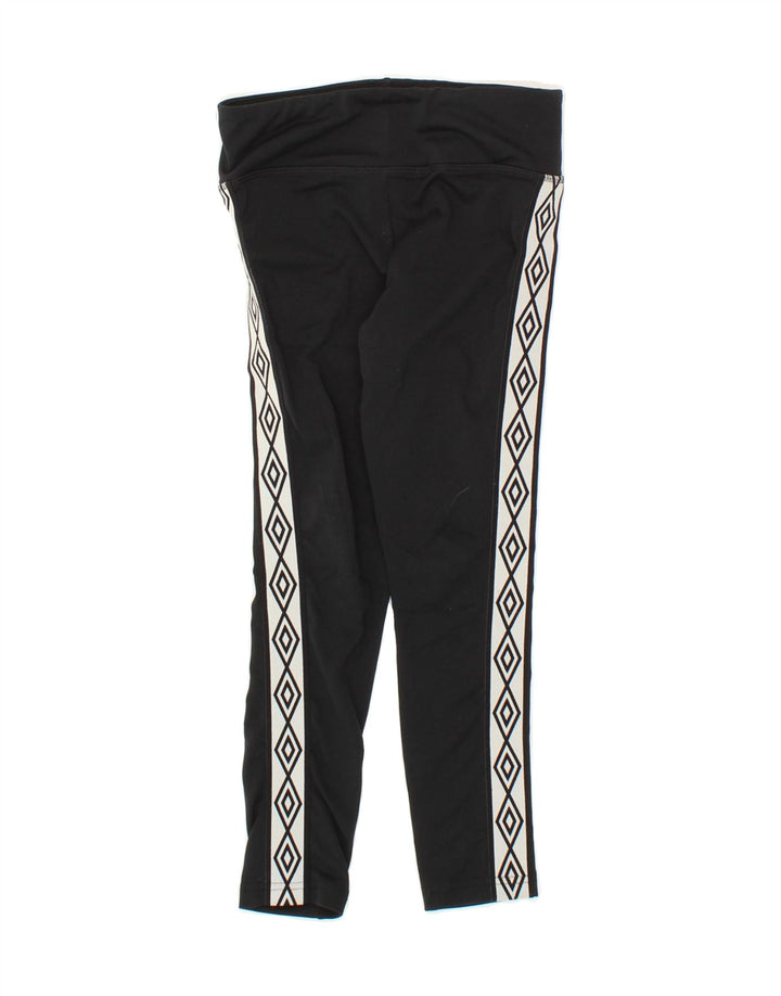 UMBRO Girls Graphic Leggings 6-7 Years Small Black Polyester Vintage Umbro and Second-Hand Umbro from Messina Hembry 