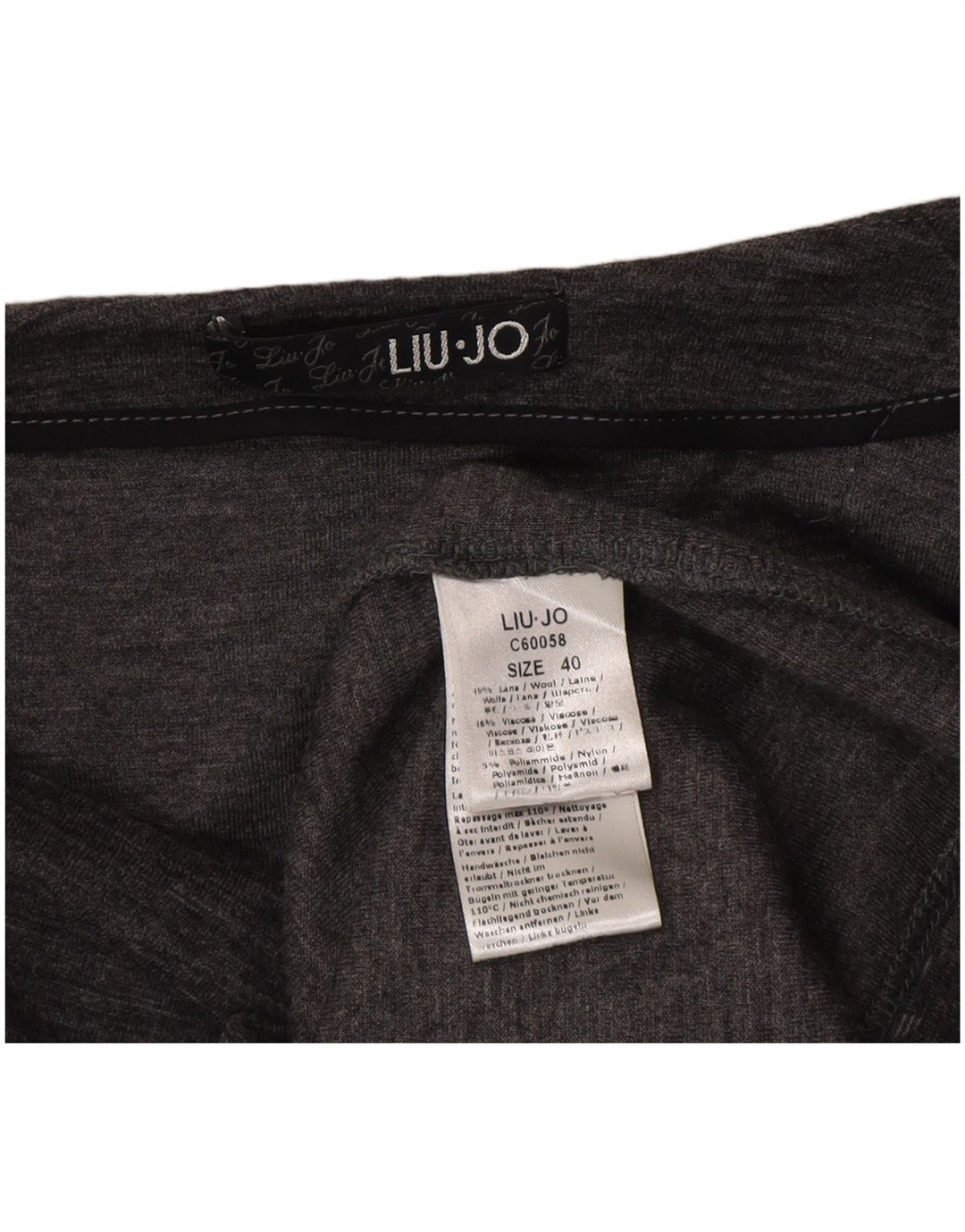 Liu Jo Robe basique sans manches pour femme IT 40 Small Gris Laine