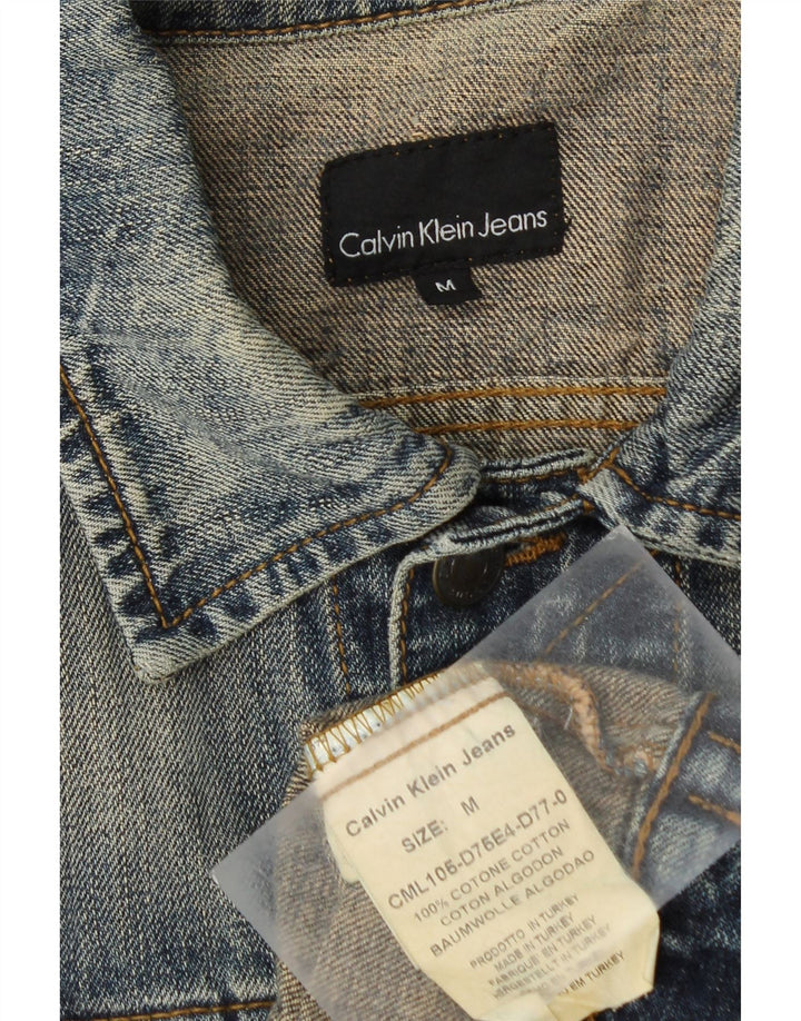 CALVIN KLEIN JEANS Veste en jean pour homme UK 38 Bleu moyen Coton