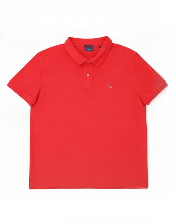 Gant Womens Regular Fit Polo Shirt 3XL Red Cotton