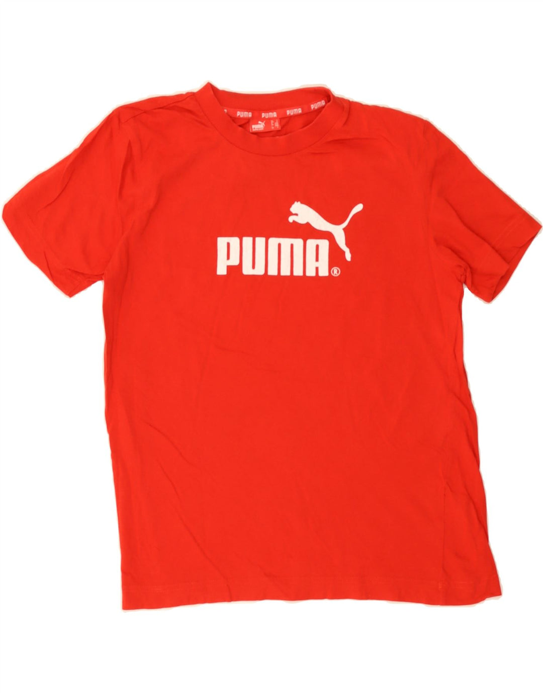 PUMA Mens Graphic T-Shirt Top Small Red Cotton Vintage Puma and Second-Hand Puma from Messina Hembry 