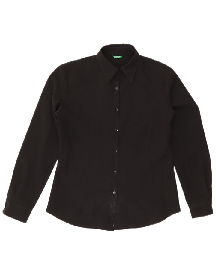 Benetton Chemise Femme UK 14 Medium Noir